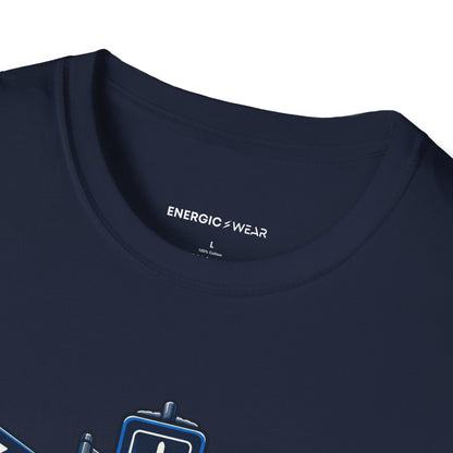 Graphic fitness T-shirt featuring the "I Can Find the Gym in Any Airport" design.