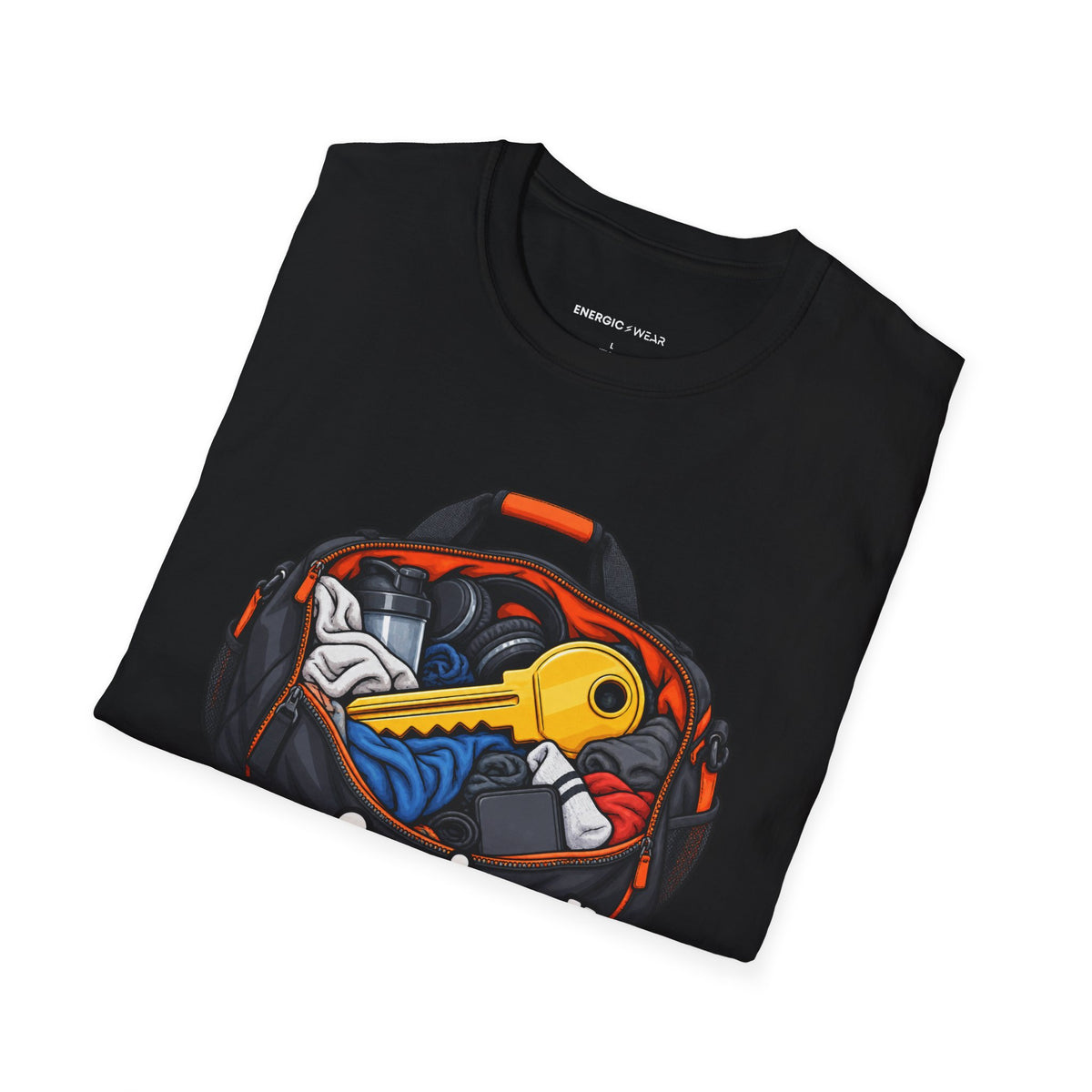 Graphic fitness T-shirt featuring the "Professionally Misplacing My Locker Key" design.