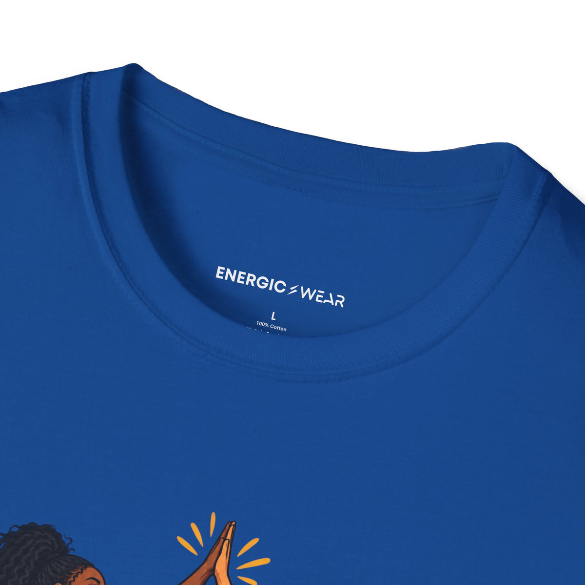 Graphic fitness T-shirt featuring the "She Celebrates the Woman Beside Her" design.