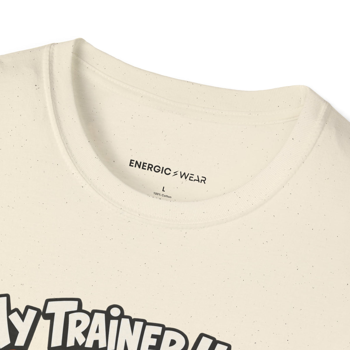 Graphic fitness T-shirt featuring the "My Trainer Uses Creative Mathematics" design.