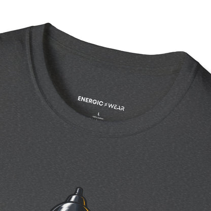 Graphic fitness T-shirt featuring the "I Plate My Food with Championship Focus" design.