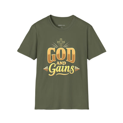 God And Gains! Funny Fitness Tee