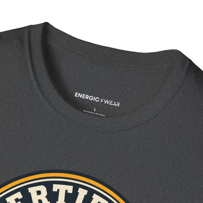 Graphic fitness T-shirt featuring the "Certified to Show Up" design.