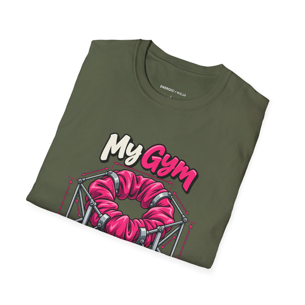 Graphic fitness T-shirt featuring the "My Gym Ponytail Has Structural Integrity" design.
