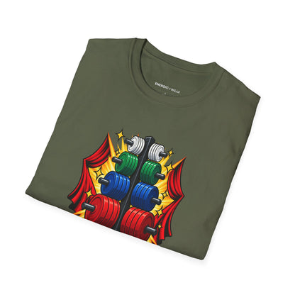 Graphic fitness T-shirt featuring the "Re-Racking Is My Plot Twist" design.
