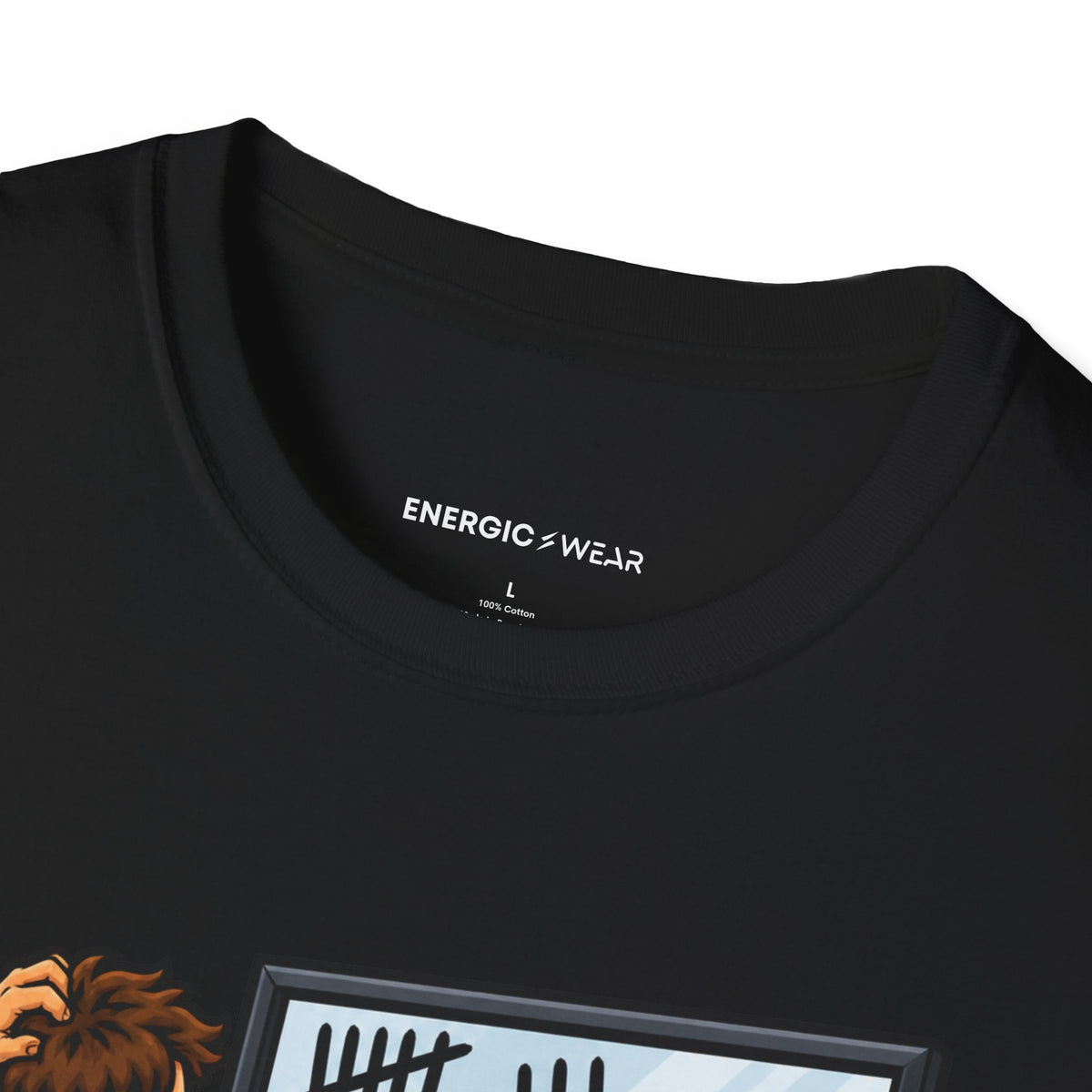 Graphic fitness T-shirt featuring the "The Mirror Caught Me Counting Wrong" design.