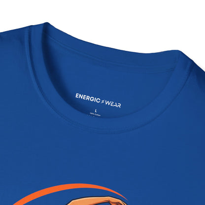 Graphic fitness T-shirt featuring the "Move with the Body You Have Today" design.