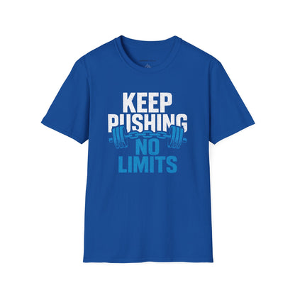 Keep Pushing No Limits - Fitness Motivational Tee