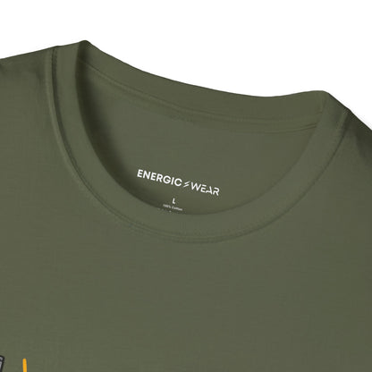 Graphic fitness T-shirt featuring the "I Know My Way Around a Bar and a Bakery" design.
