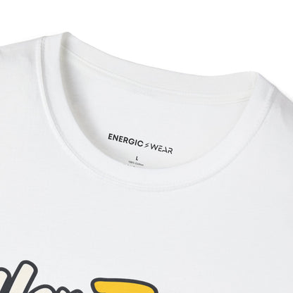 Graphic fitness T-shirt featuring the "Her First Race Deserves Full Volume" design.