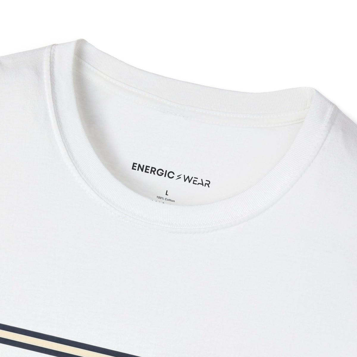 Graphic fitness T-shirt featuring the "Stretch Into the Space You Have" design.