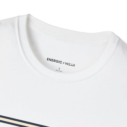 Graphic fitness T-shirt featuring the "Stretch Into the Space You Have" design.