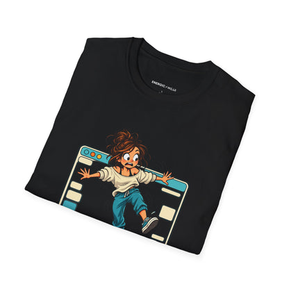 Graphic fitness T-shirt featuring the "My Balance Is Still in Beta" design.