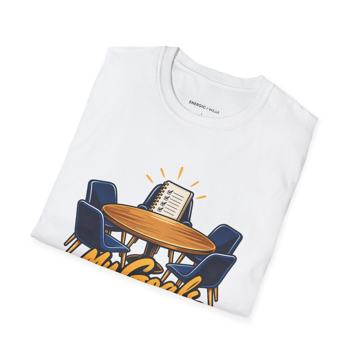 Graphic fitness T-shirt featuring the "My Goals Get a Seat at the Table" design.