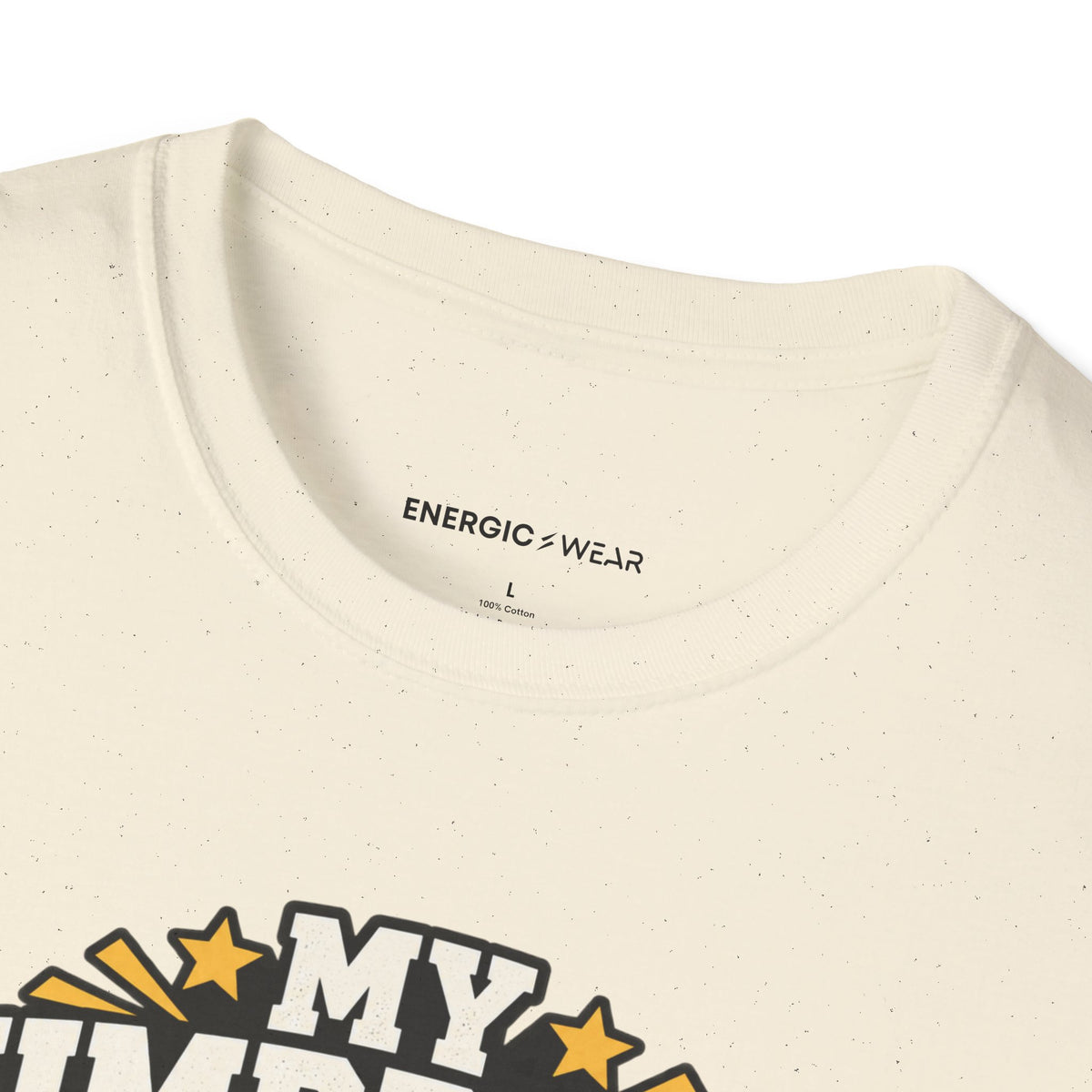Graphic fitness T-shirt featuring the "My Dumbbells Are Just Heavy Participation Trophies" design.