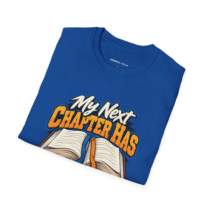 Graphic fitness T-shirt featuring the "My Next Chapter Has Training Shoes" design.