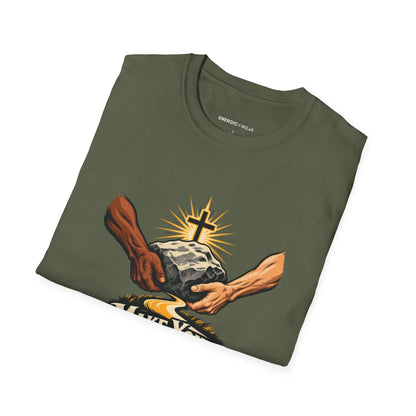 Graphic fitness T-shirt featuring the "Make Your Strength Useful to Someone" design.