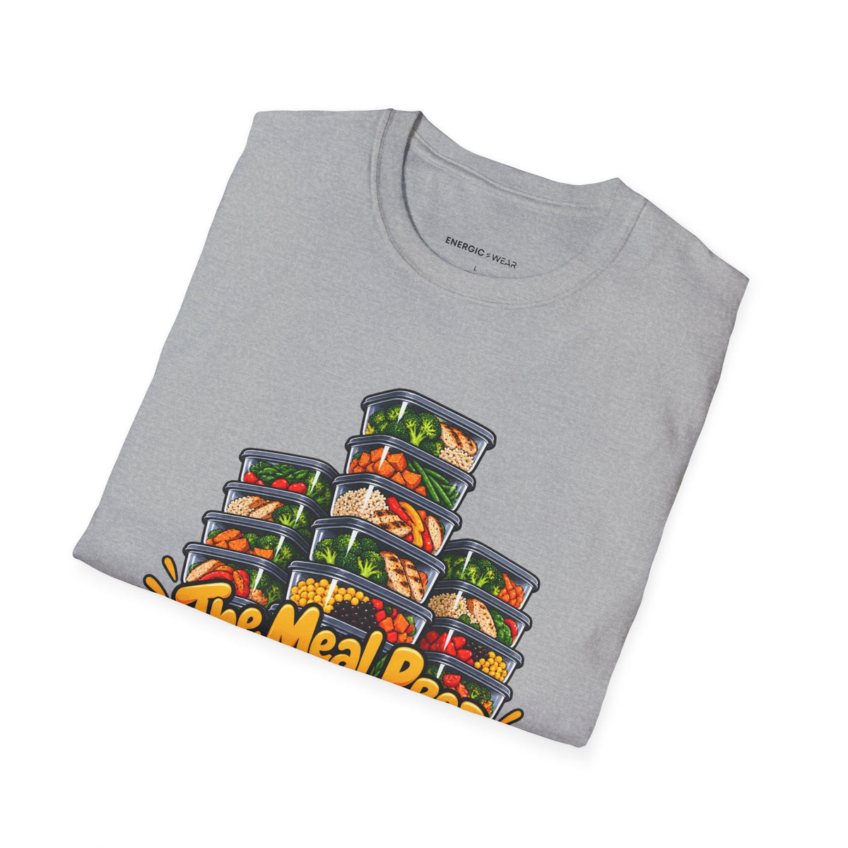 Graphic fitness T-shirt featuring the "The Meal Prep Containers Are Multiplying" design.