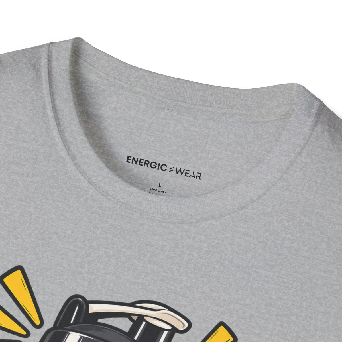 Graphic fitness T-shirt featuring the "My Protein Shaker Is a Percussion Instrument" design.