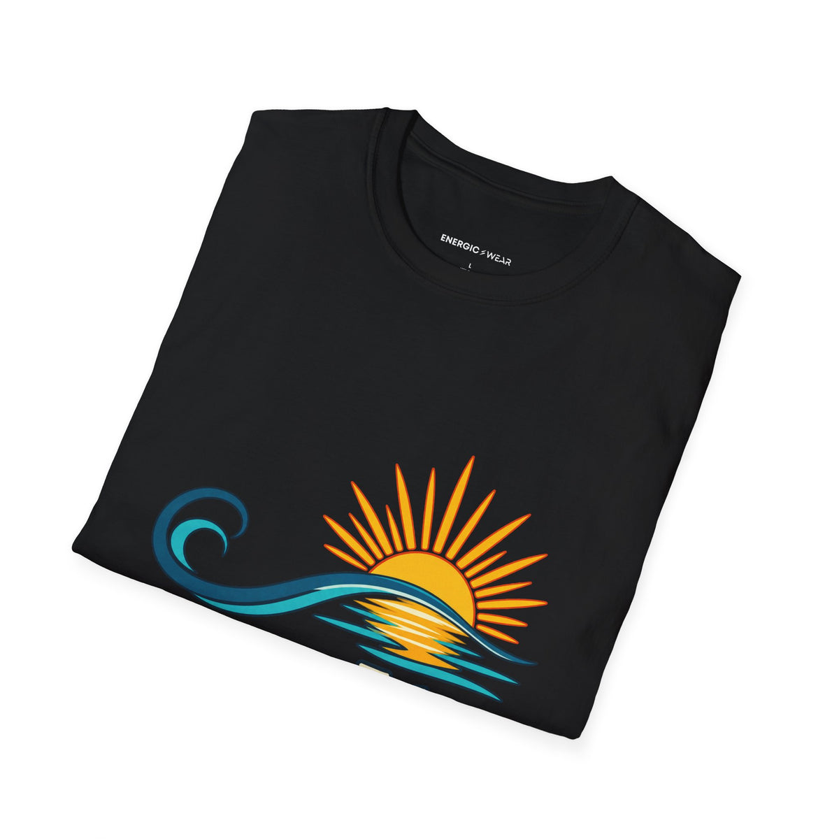 Graphic fitness T-shirt featuring the "A Longer Exhale a Wider Horizon" design.