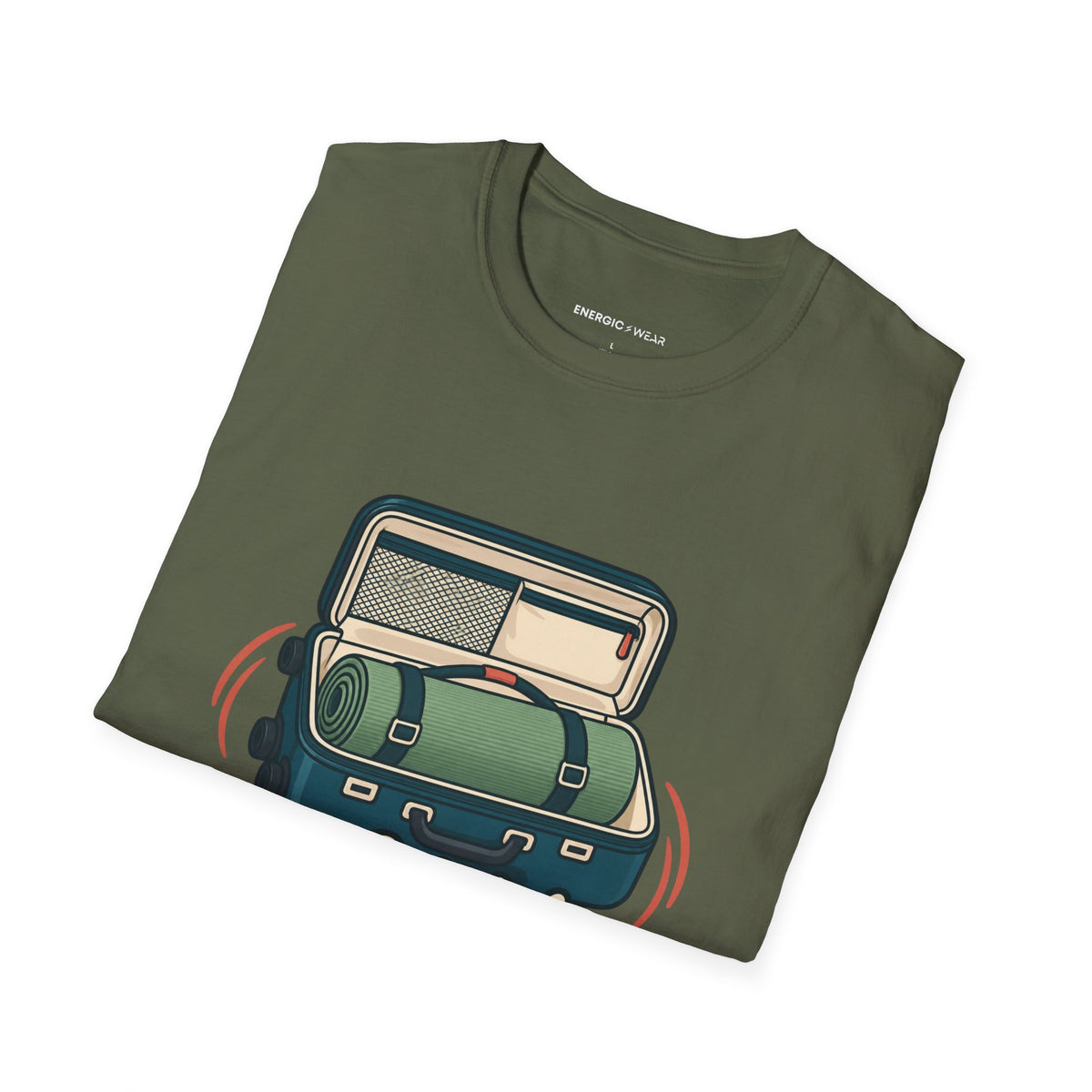 Graphic fitness T-shirt featuring the "My Mobility Practice Travels Well" design.