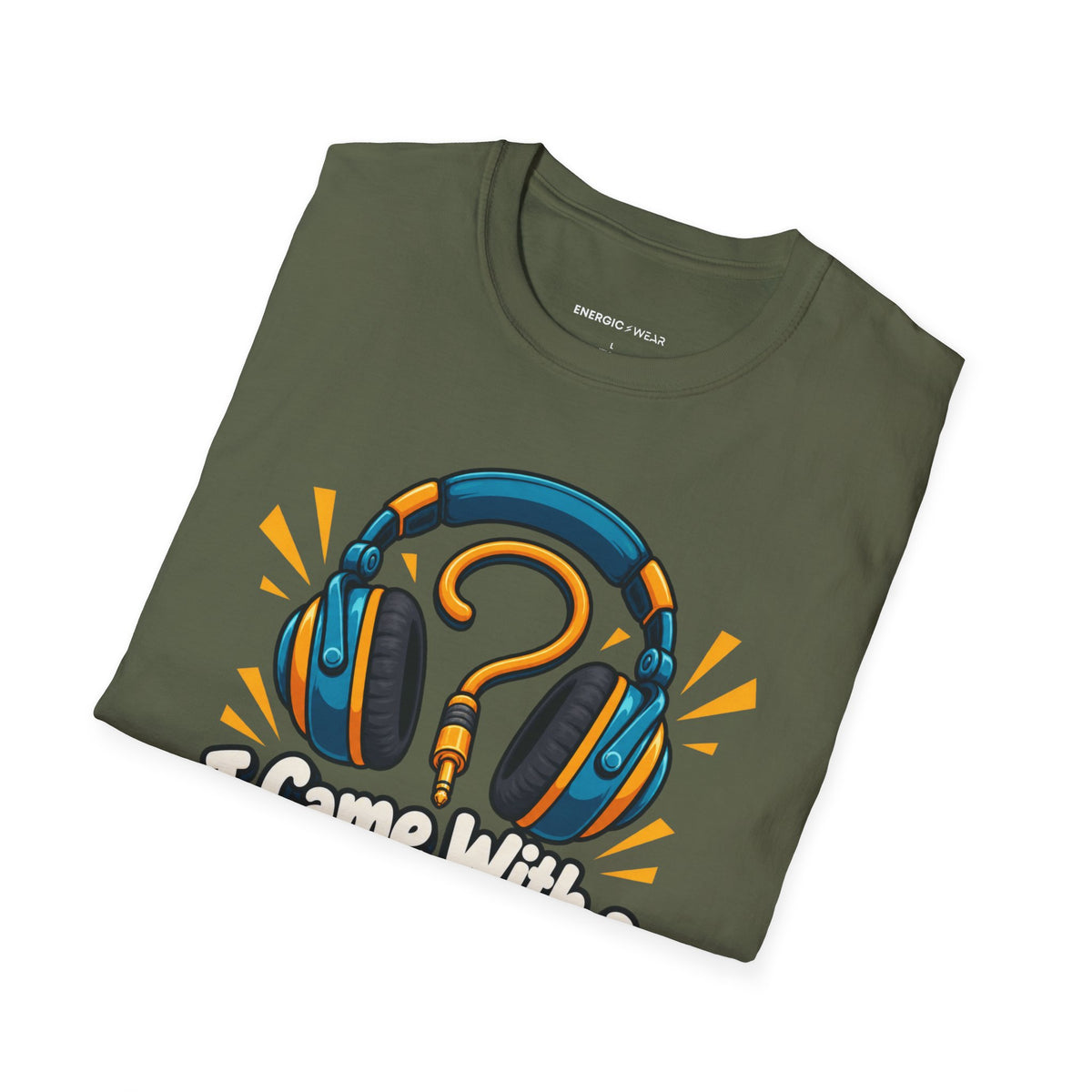 Graphic fitness T-shirt featuring the "I Came With a Playlist and Questions" design.