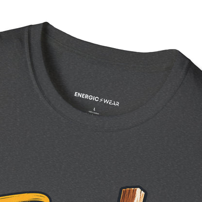 Graphic fitness T-shirt featuring the "Faith Meets Me at the Starting Line" design.