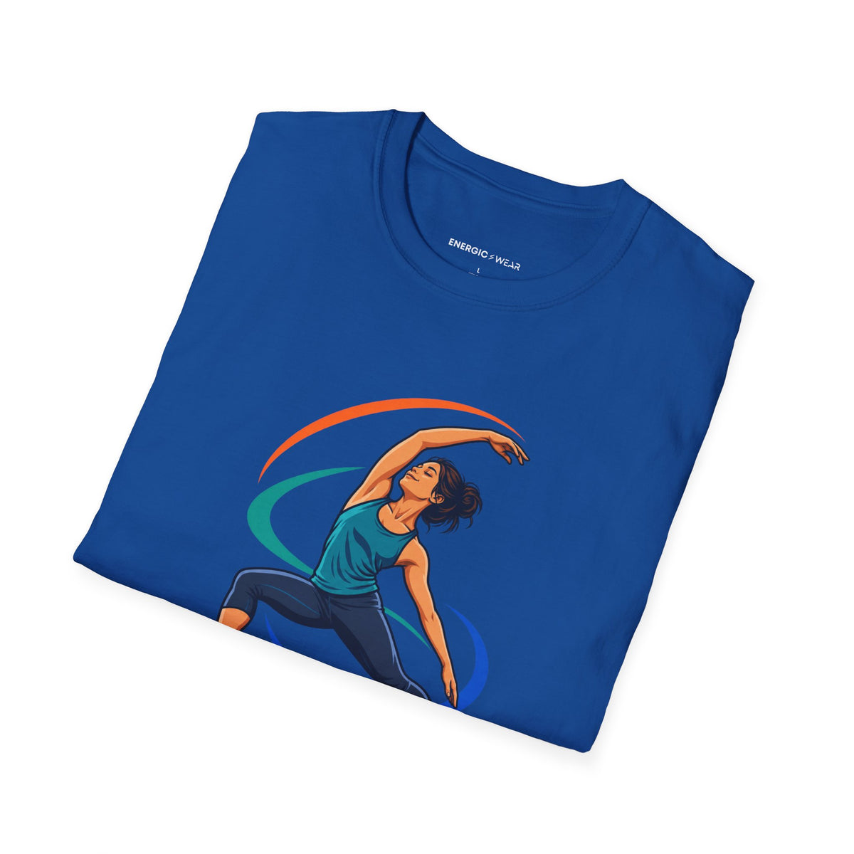 Graphic fitness T-shirt featuring the "Move with the Body You Have Today" design.