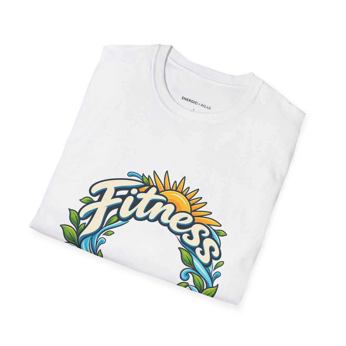 Graphic fitness T-shirt featuring the "Fitness Can Leave You Room to Breathe" design.