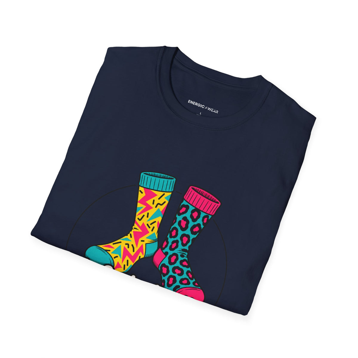 Graphic fitness T-shirt featuring the "My Socks Are the Loudest Part of My Workout" design.