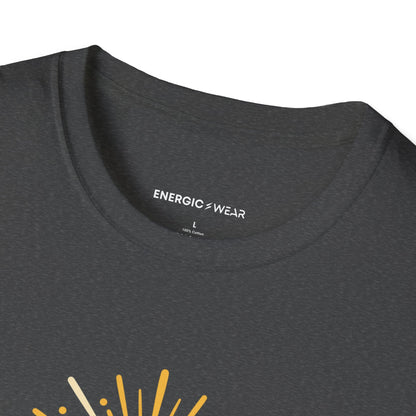 Graphic fitness T-shirt featuring the "My Breathing Sets the Tempo" design.