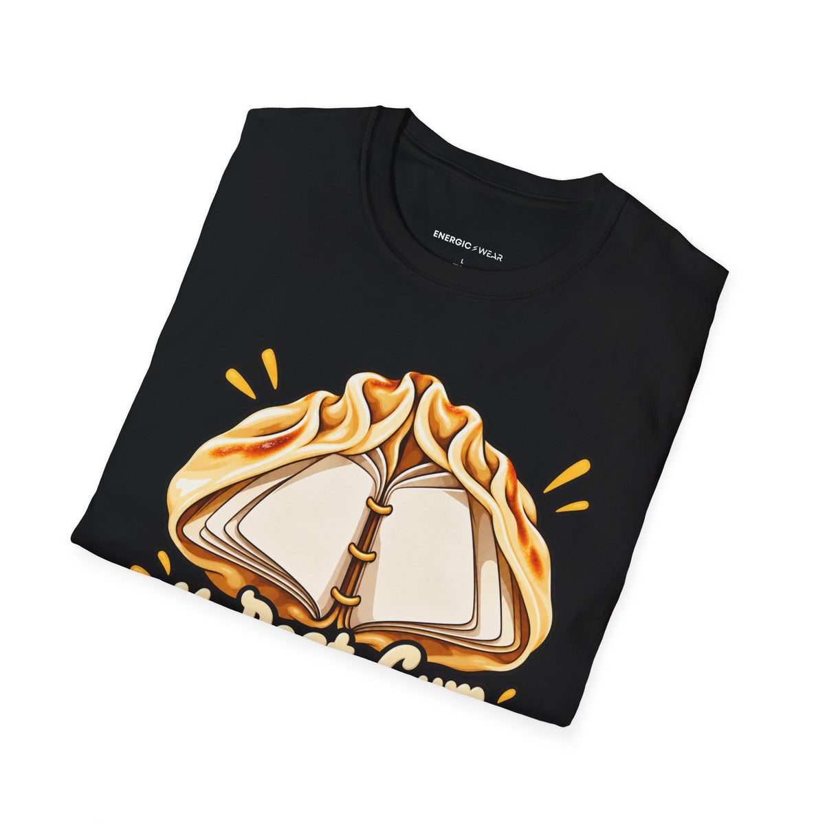 Graphic fitness T-shirt featuring the "My Post-Gym Plans Are Folded Like Dumplings" design.