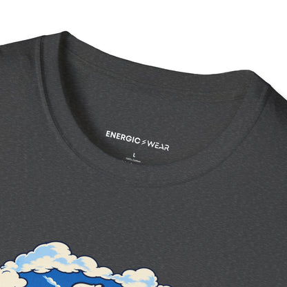 Graphic fitness T-shirt featuring the "The Cooldown Is Where I Notice the Sky" design.