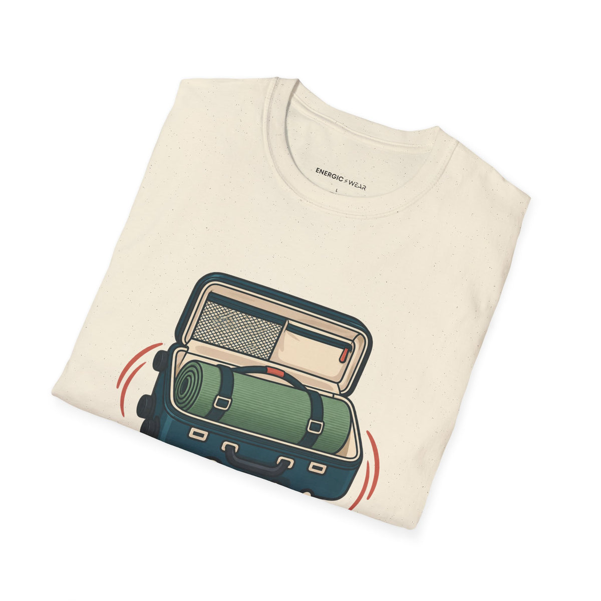 Graphic fitness T-shirt featuring the "My Mobility Practice Travels Well" design.
