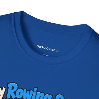 Graphic fitness T-shirt featuring the "My Rowing Split Is None of My Watch S Business" design.