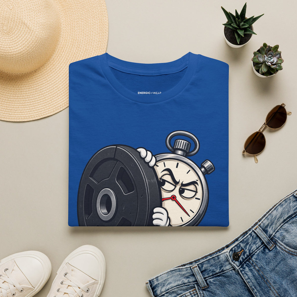 Graphic fitness T-shirt featuring the "My Rest Timer Has Trust Issues" design.