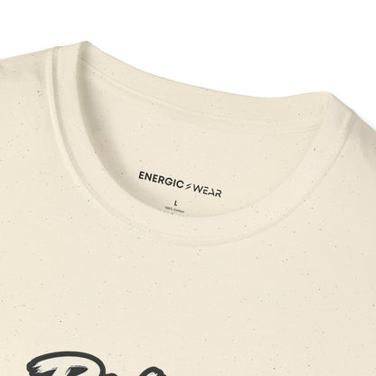 Graphic fitness T-shirt featuring the "Bring Patience to the Plateau" design.