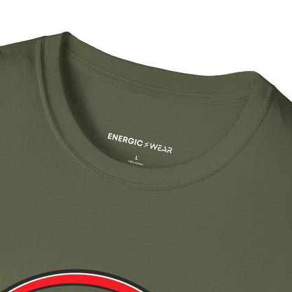 Graphic fitness T-shirt featuring the "Control the Swing Own the Bell" design.