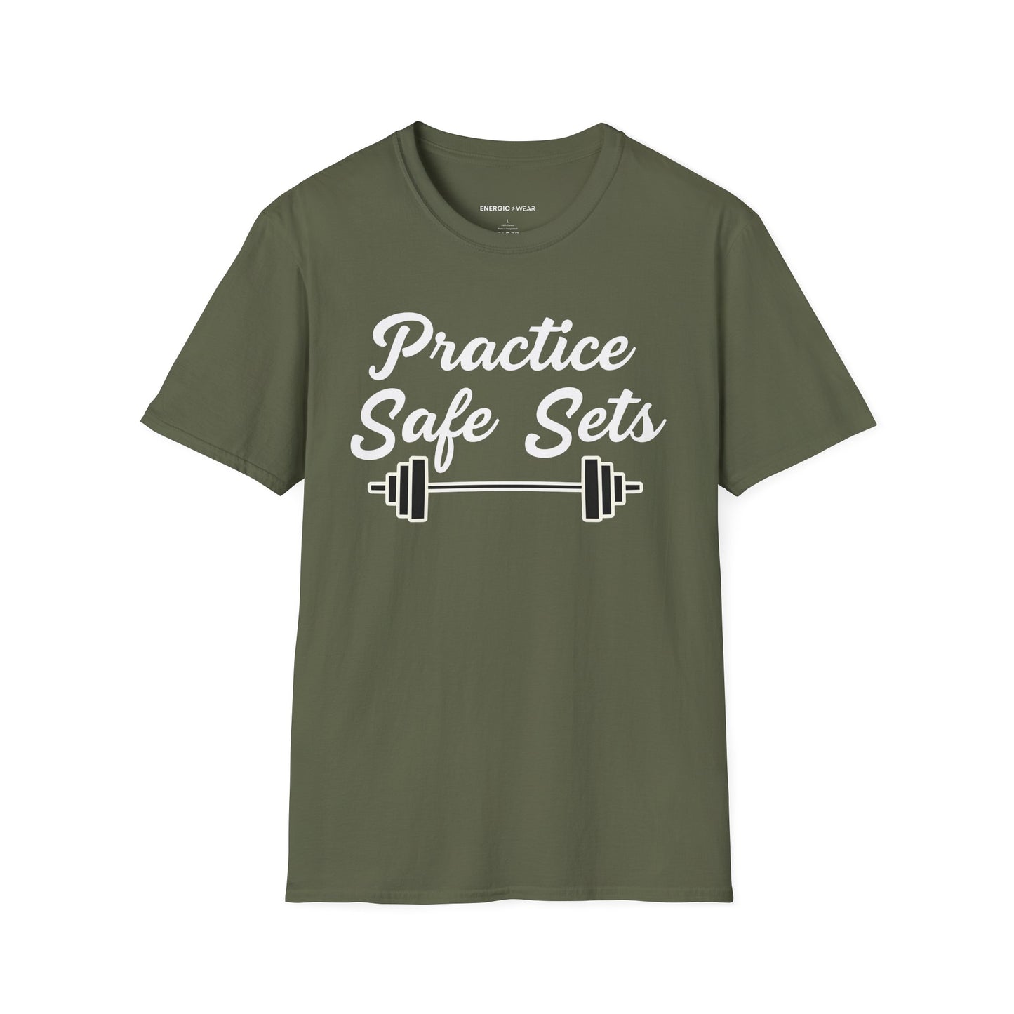 Practice Safe Sets Tshirt – Motivational Gym Tee