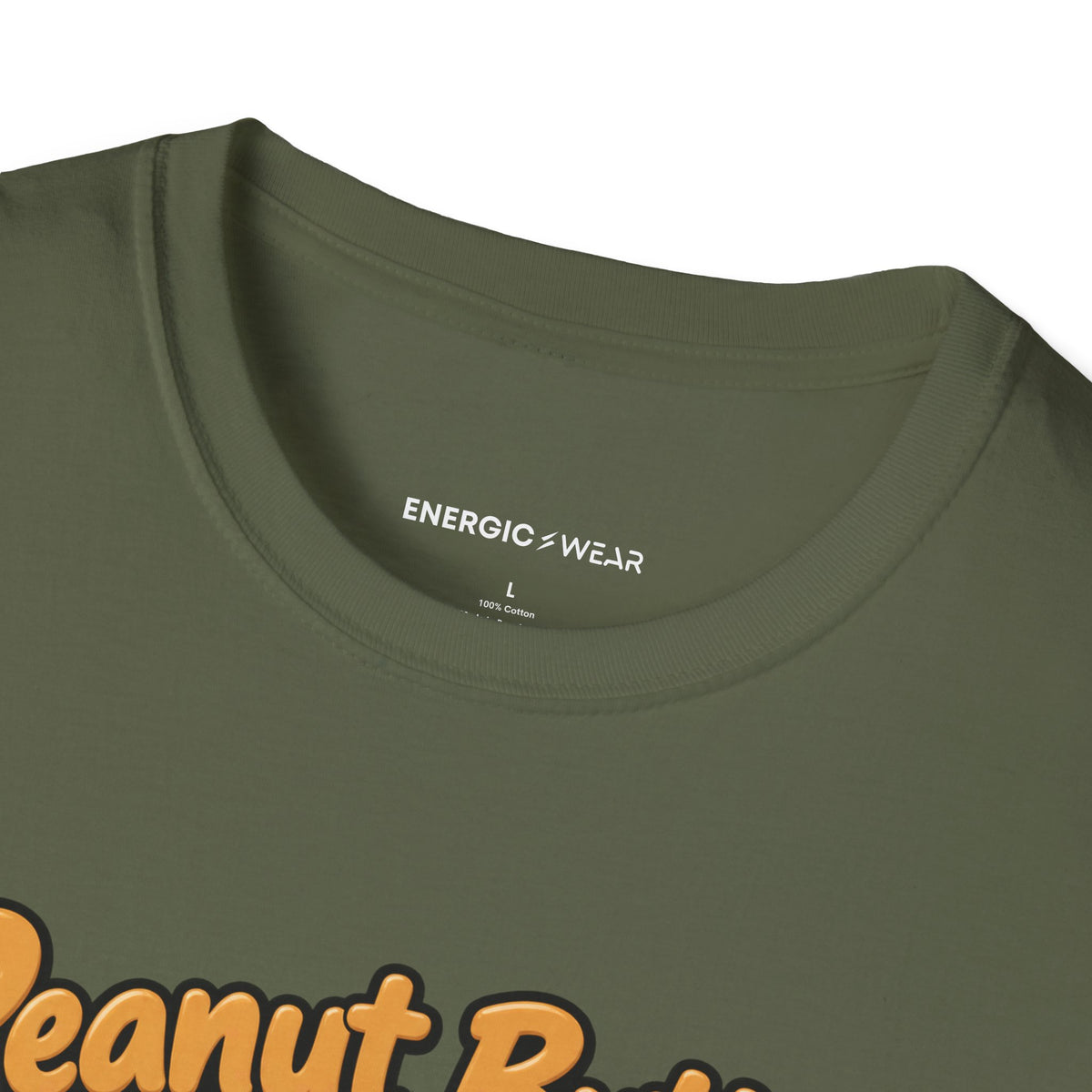 Graphic fitness T-shirt featuring the "Peanut Butter Is a Household Training Partner" design.