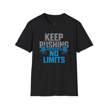 Keep Pushing No Limits - Fitness Motivational Tee