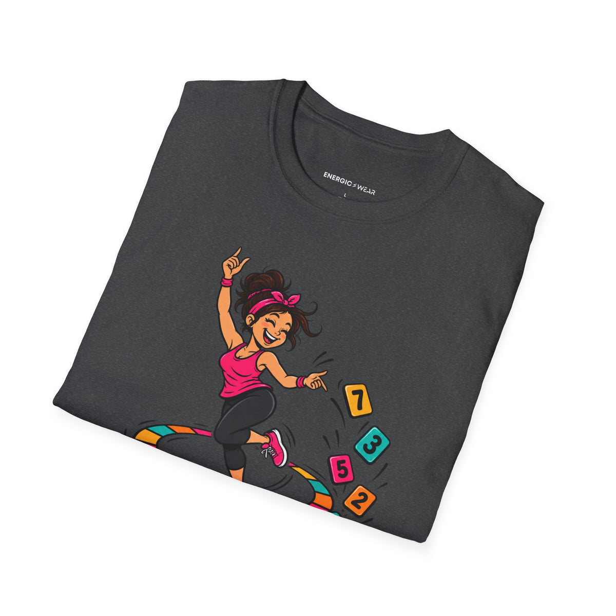 Graphic fitness T-shirt featuring the "Lost the Count, Kept the Groove" design.