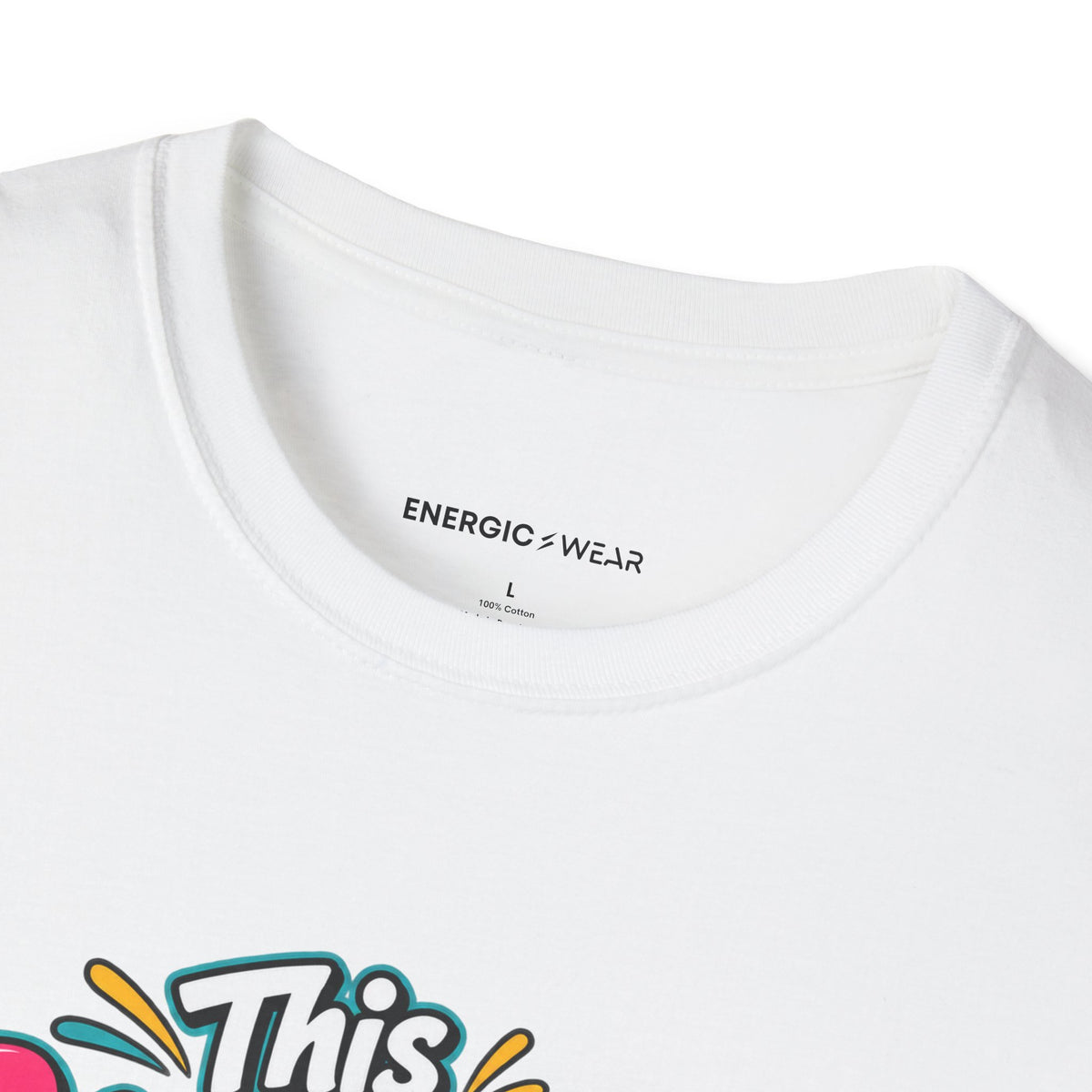 Graphic fitness T-shirt featuring the "This Dance Floor Has a Frequent-Flyer Program" design.