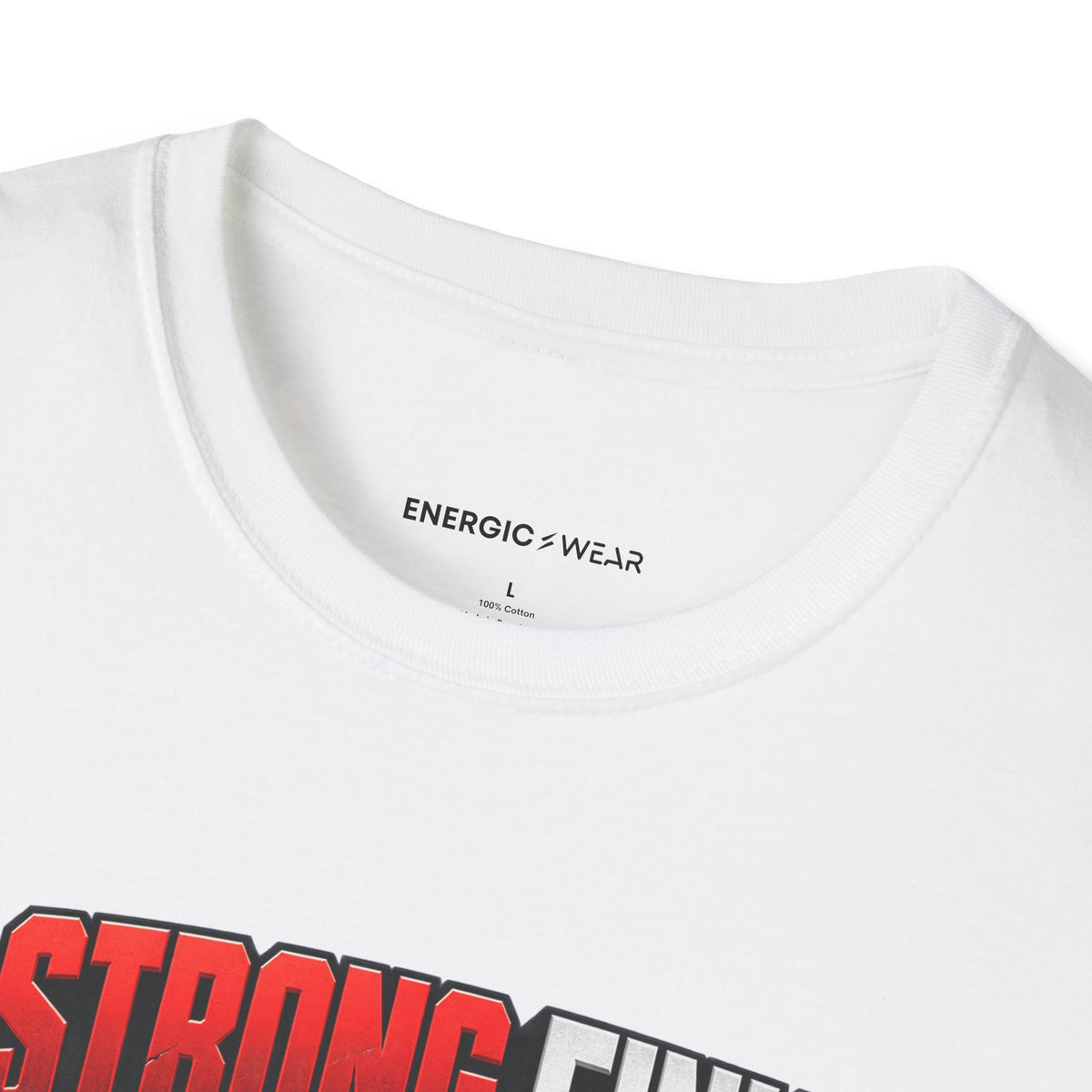 Graphic fitness T-shirt featuring the "A Strong Finish Starts With a Stable Middle" design.