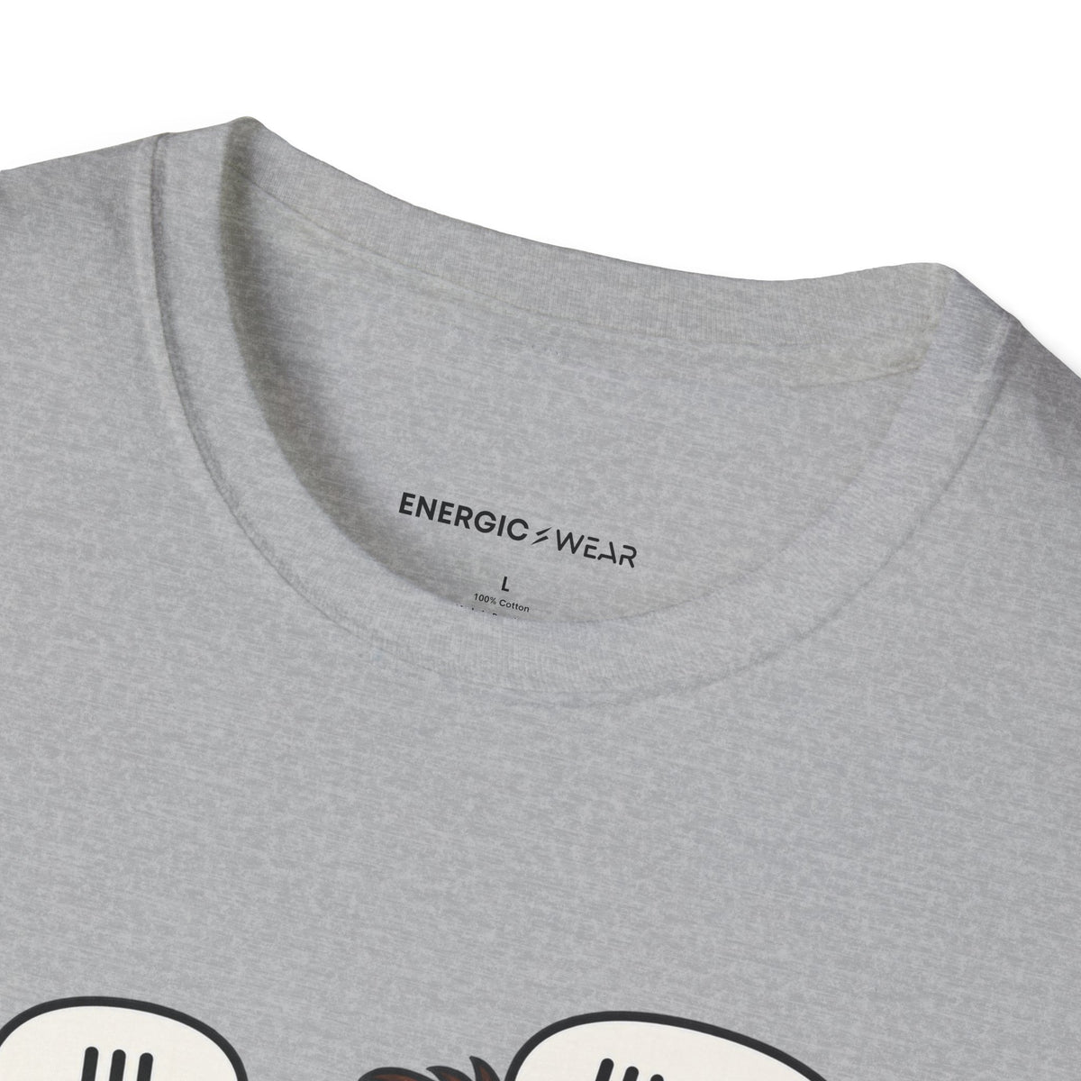 Graphic fitness T-shirt featuring the "My Gym Buddy Is a Bad Influence on My Reps" design.