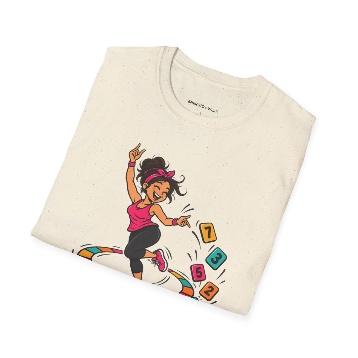 Graphic fitness T-shirt featuring the "Lost the Count, Kept the Groove" design.