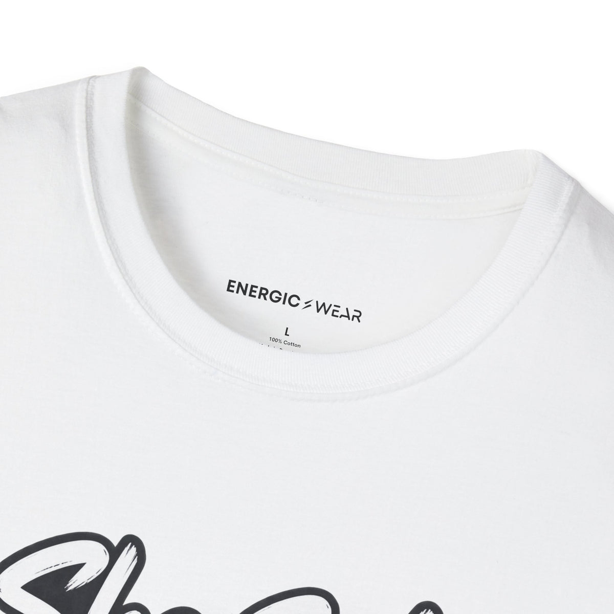 Graphic fitness T-shirt featuring the "She Sets the Tone Before the Timer" design.