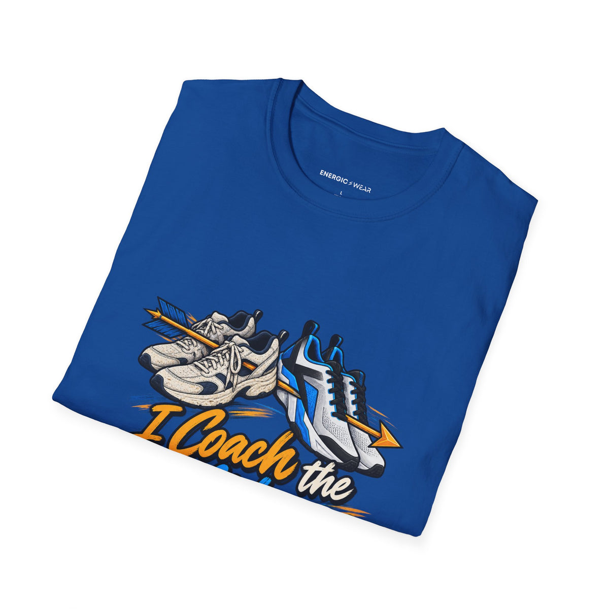 Graphic fitness T-shirt featuring the "I Coach the Confidence I Once Borrowed" design.