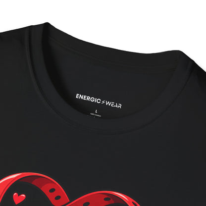 Graphic fitness T-shirt featuring the "My Watch Says We're in a Relationship" design.
