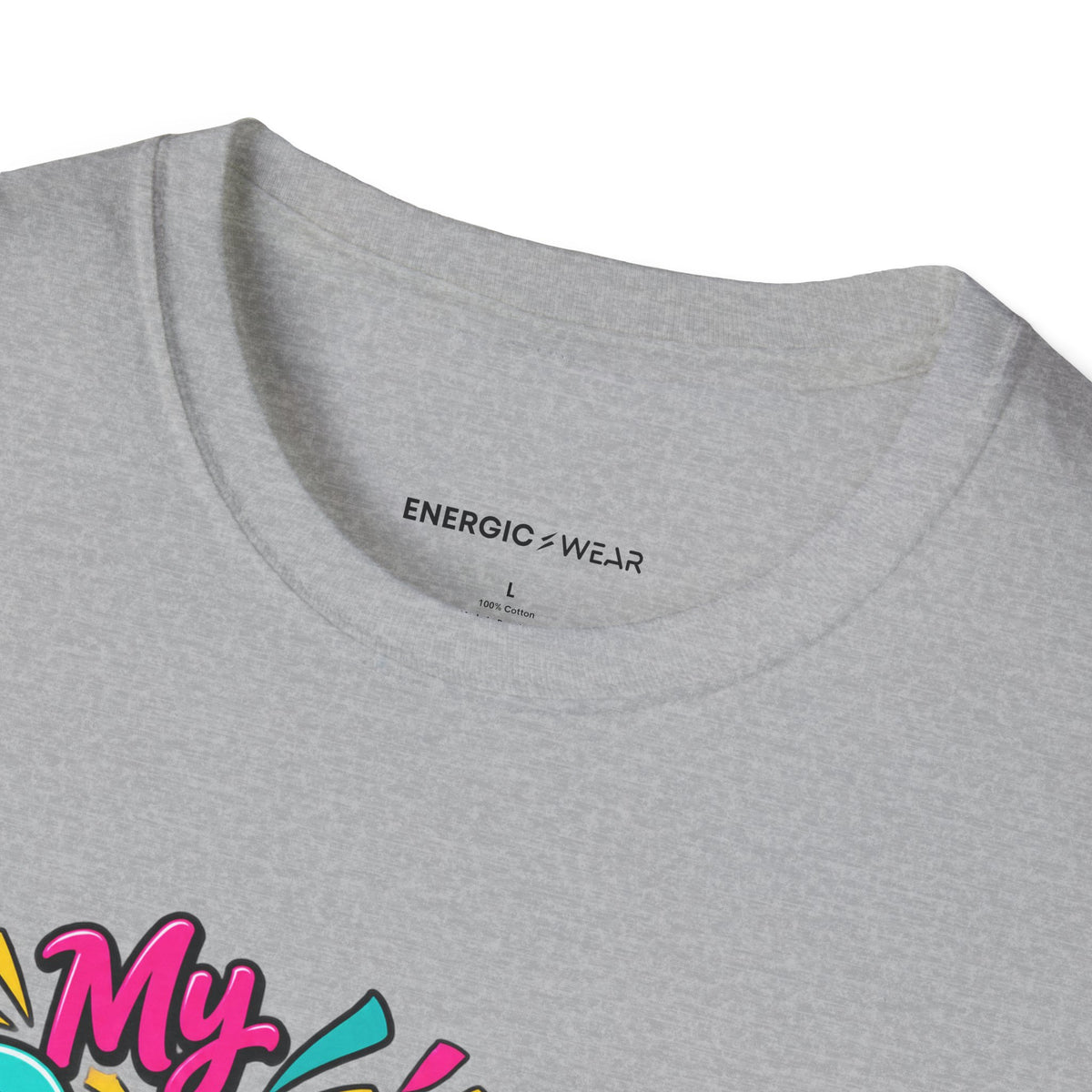 Graphic fitness T-shirt featuring the "My Dance Class Is an Unscheduled Confetti Event" design.